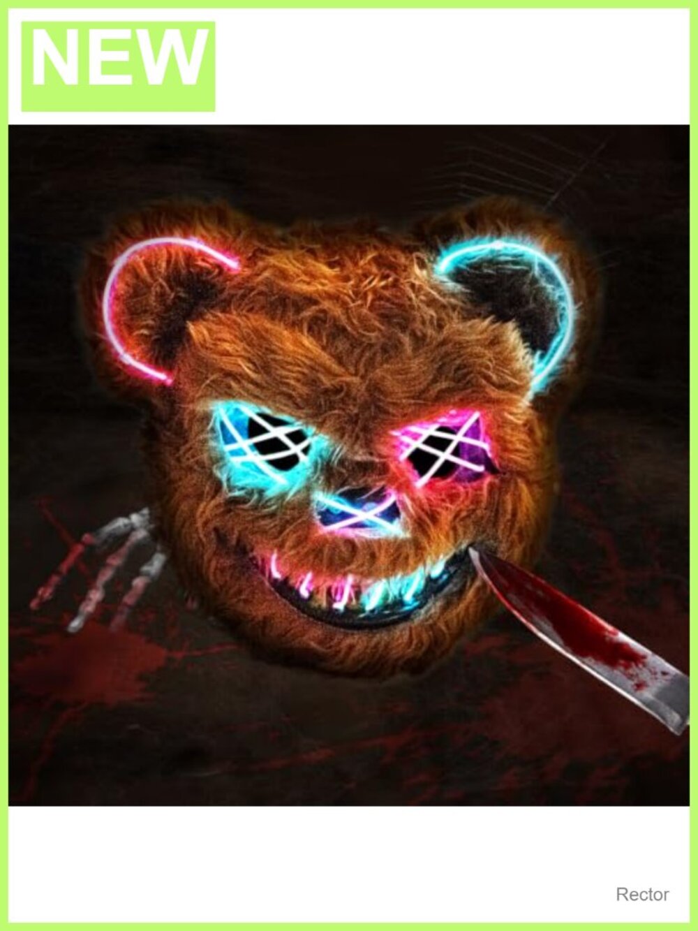 LED Bear Mask Halloween Easter Animal Costume Party Role Play